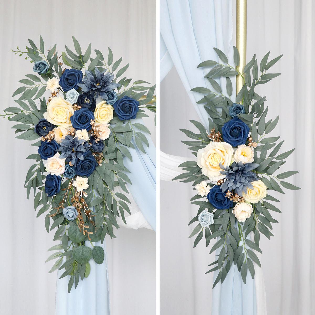 Yellow Purple Color Greenery Wedding Hanging Corner Floral Decor